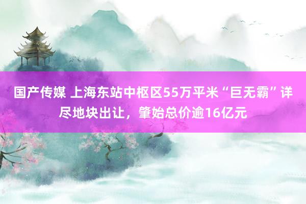 国产传媒 上海东站中枢区55万平米“巨无霸”详尽地块出让，肇始总价逾16亿元