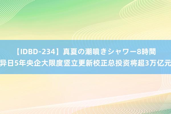 【IDBD-234】真夏の潮噴きシャワー8時間 异日5年央企大限度竖立更新校正总投资将超3万亿元