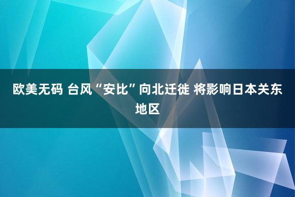 欧美无码 台风“安比”向北迁徙 将影响日本关东地区