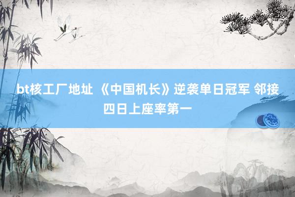 bt核工厂地址 《中国机长》逆袭单日冠军 邻接四日上座率第一