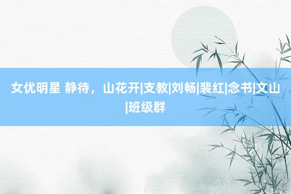 女优明星 静待，山花开|支教|刘畅|裴红|念书|文山|班级群